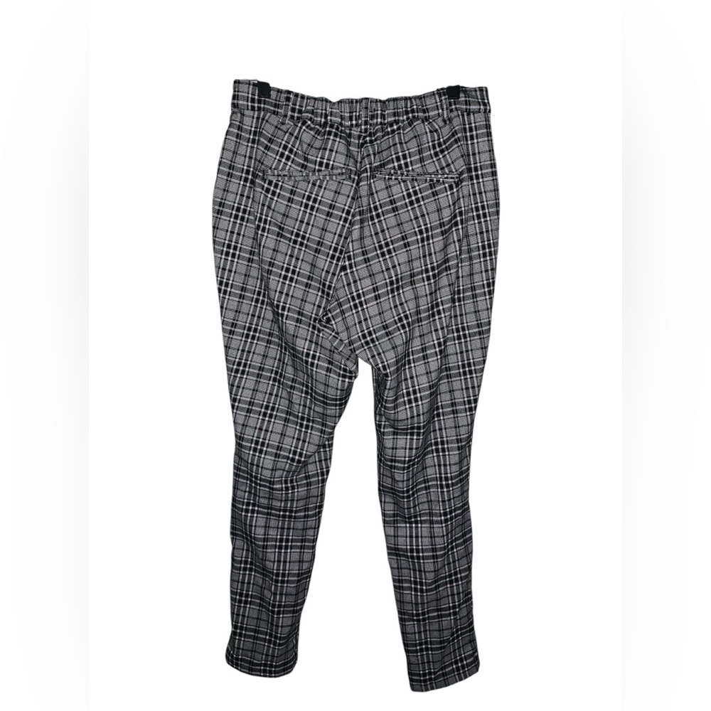Hot Topic Grunge Black And White‎ Plaid Elastic Waistband Trousers Size Medium - Picture 6 of 7